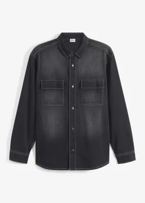 Camisa vaquera denim negro