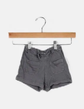 Canadá Short gris oscuro felpa