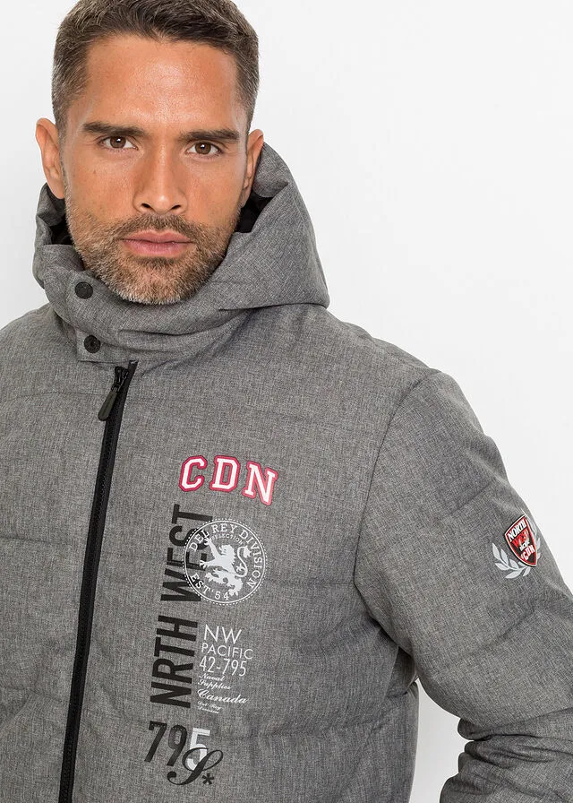 Chaqueta para exteriores Gris claro jaspeado