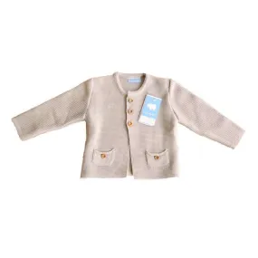 CHAQUETA UNISEX PUNTO VERANO BOLSILLOS - Beige Safari