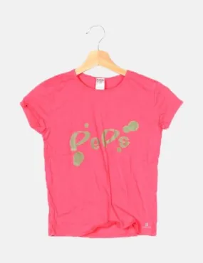 Decathlon Camiseta rosa print manga corta