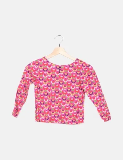 Dp am Blusa rosa estampada