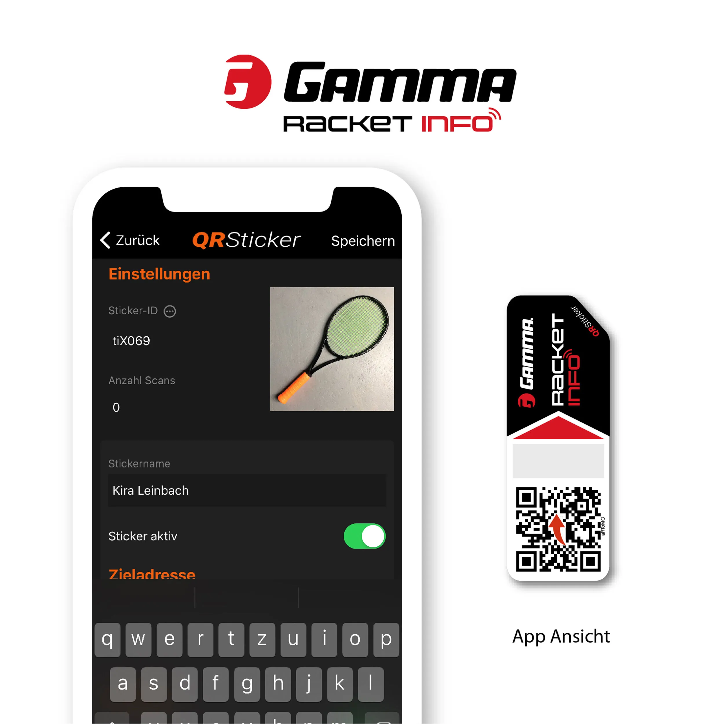 Gamma Racket Info Internationale Version Adhesivo De Cuerda Pack De 16