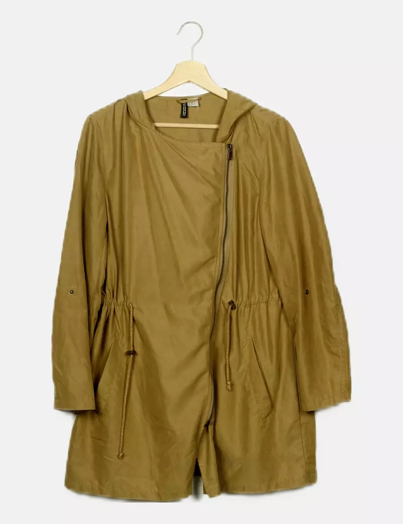 H&M Chaqueta camel fina capucha