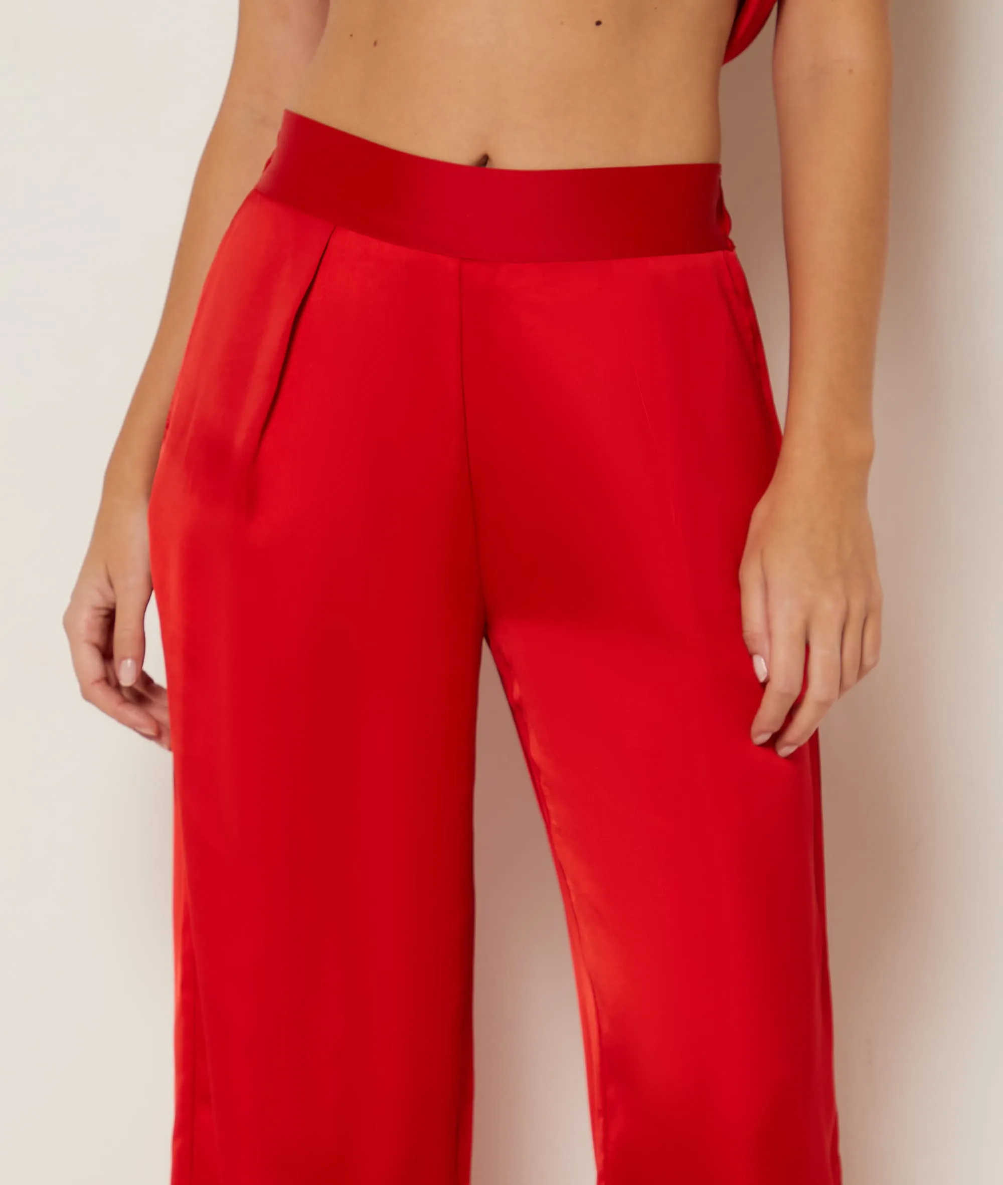 Pantalón pijama de satén ERINA ROUGE - ETAM