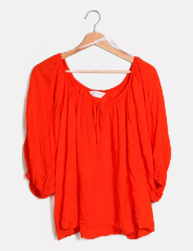 Primark Blusa naranja fluida casual