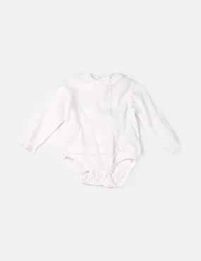 Zara Blusa body blanco plumeti